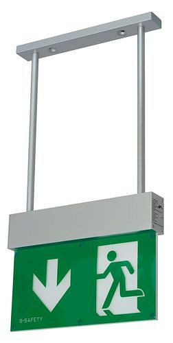 B-SAFETY LED-noodlamp L-Lux Standaard, autotest, lichtduur 1-8 uur, pendelmontage, 304270