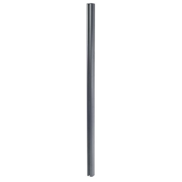 Mendler aluminium paal Sarthe WPC schutting, paalpaal, insteeksysteem, 240cm, grijs, 76243