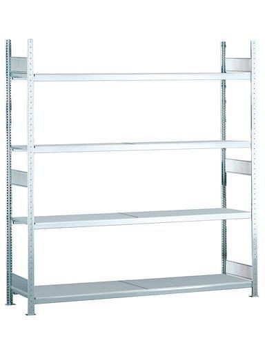 Schulte breedvakstelling met stalen legborden, basisveld, 4 opbergniveaus, vakbreedte 1500 mm, 1560 x 436 x 2500 mm, 278864