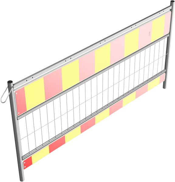 Schakebarrière hekwerk volgens TL, lengte: 2,00 m, folie type 1, rood/geel, 33320SK