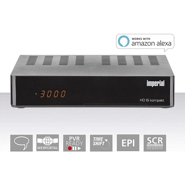 IMPERIAL HD6i compacte HD Sat-ontvanger - Smart, DVB-S2, Alexa Voice, Sat naar IP, Web Portal, PVR Ready, 77-547-00