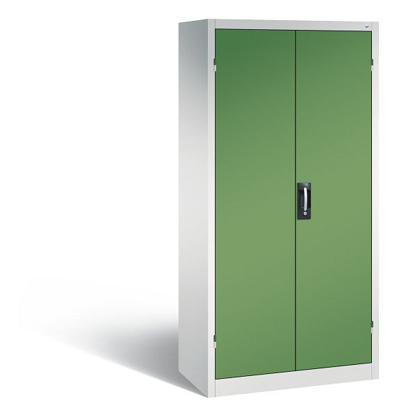 C+P accu laadkast serie 89, H1950xW930xD500mm, kleur: lichtgrijs / reseda groen, verzonken handgreep, 8921-05E3 S10003
