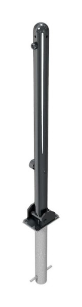 Schake-barrièrestijl paal serie 468B Ø 60 mm, opklapbaar, zelfvergrendelend slot voor inbetonzetting, 468FUHB