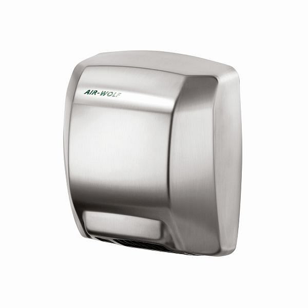 Air Wolf handendroger, serie S, H x B x D: 325 x 276 x 164 mm, geborsteld roestvrij staal, 10-520