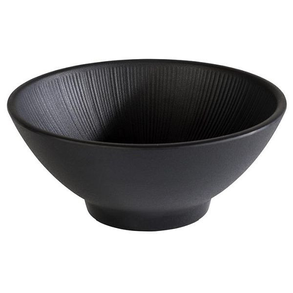 APS kom -NERO-, Ø 16 cm, hoogte: 6,5 cm, melamine, zwart, 0,5 liter, 85069