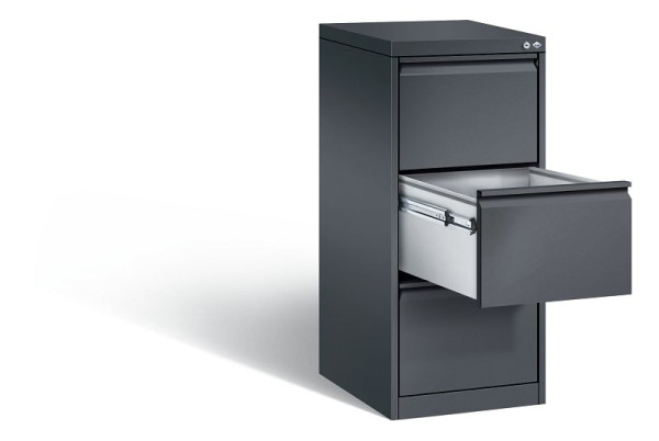 C+P hangmappenkast Acurado, H1045xB433xD590mm, kleur: zwart-grijs, handgreep, 12423-311 S10000