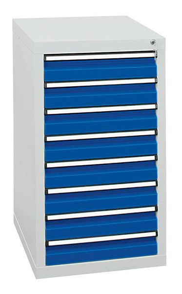stumpf ladekast serie STS 410, RAL 7035/5010, 8 laden (8x100 mm), 7101174