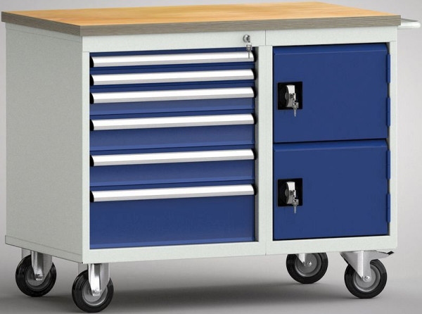 KLW professionele werkbank - 1000 x 620 x 840 mm L x D x H zonder achterbord, WP826N-1000M30SE1902