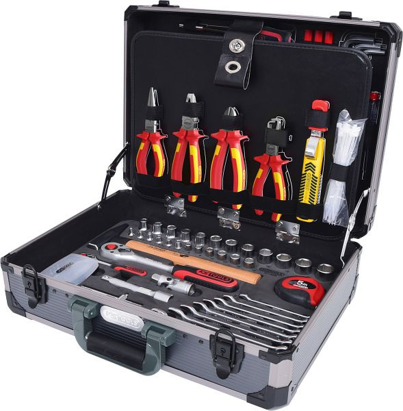 KS Tools 1/4" + 1/2" elektriciensgereedschapskoffer, 128-delig, 911.0628