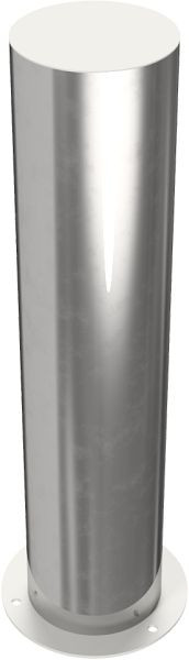 Schake RVS tuinpaal Ø 204 mm, voor plugbevestiging met voetplaat Ø 300 mm, totale lengte ca. 900 mm, 40205P