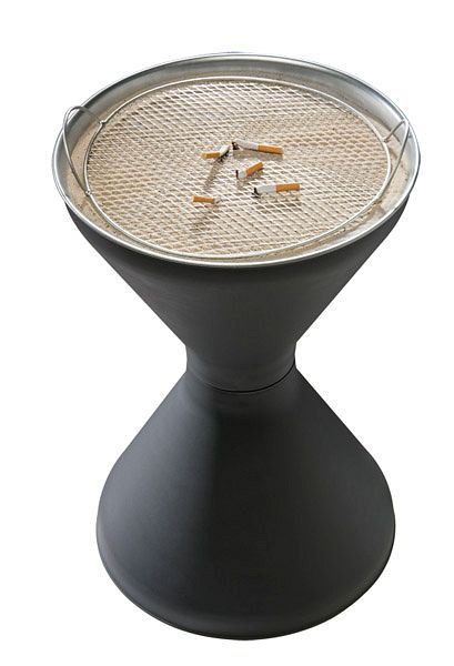 APS staande asbak -DIABOLO-, Ø 40 cm, hoogte: 60 cm, PP, verzinkt plaatstaal, inclusief 1,5 kg zand, 00574