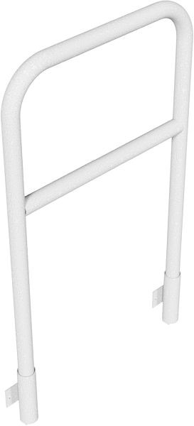 Schake buisbeugel van stalen buis Ø 48 x 2,5 mm met dwarsbalk voor wandmontage, totale breedte: 700 mm, totale hoogte: 1200 mm, thermisch verzinkt, 448_21W