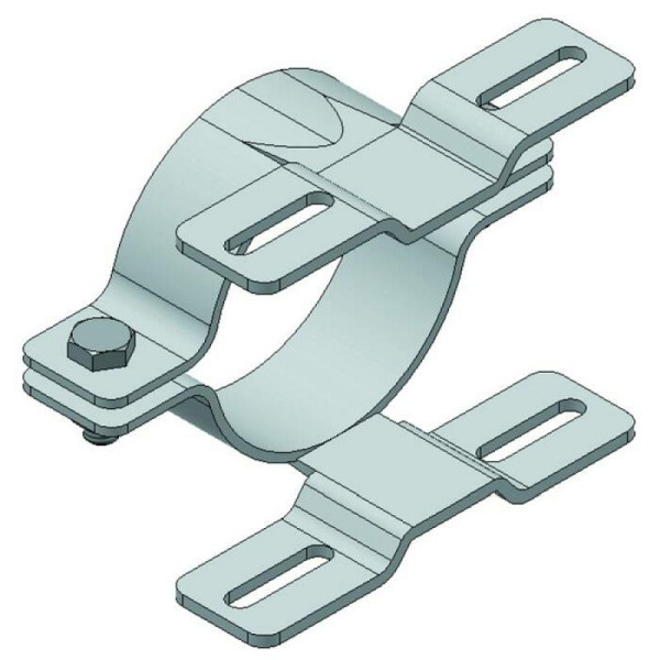 Stein HGS HGS dubbele buisbeugels voor plat VZ, 70mm/Ø 60mm, r-d107