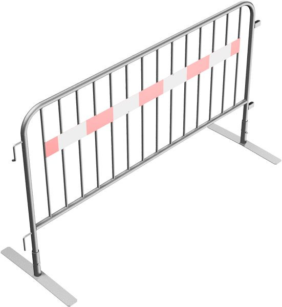 Schakebarrière type SE, folie type 1, lengte: 2,00 m, 14 spijlen, rood/wit, 419_001SE