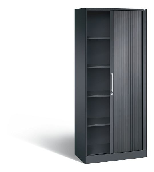 C+P rolluikkast Asisto, H1980xB800xD435mm, kleur: zwart-grijs, beugelgreep, 5 FH, 143003-000 S10019