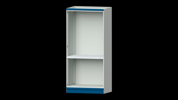 ANKE werkbanken basiskast modulair kastsysteem, model 101, 1015 x 720 x 2200 mm, lege behuizing open, RAL 7035/5010, 631.202