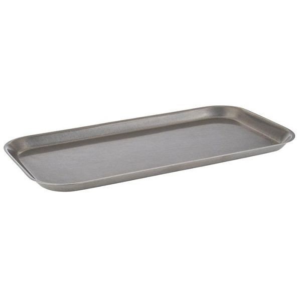 APS dienblad -VINTAGE-, 34 x 18 cm, hoogte: 1,5 cm, RVS, antieke RVS look, 30131