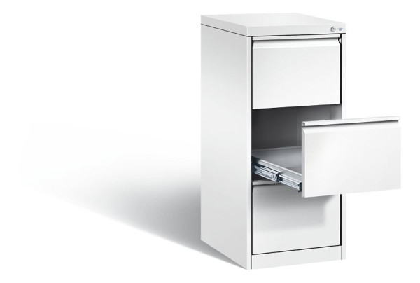 C+P archiefkast Acurado, H1045xB433xD590mm, kleur: verkeerswit, handgreep, 12423-321 S10019