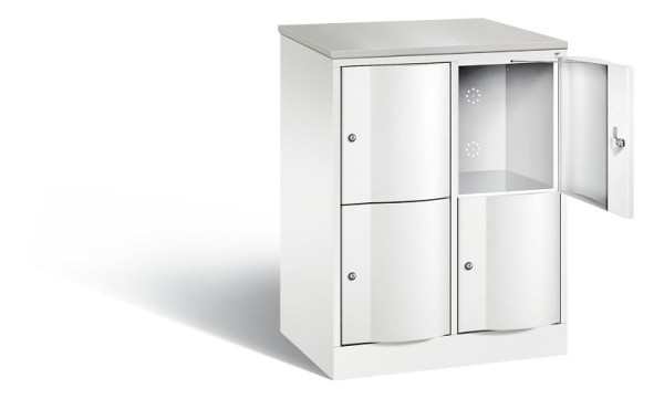 C+P lockerkast Resisto, H1077xB772xD540mm, kleur: verkeerswit, 8472-272 S10118