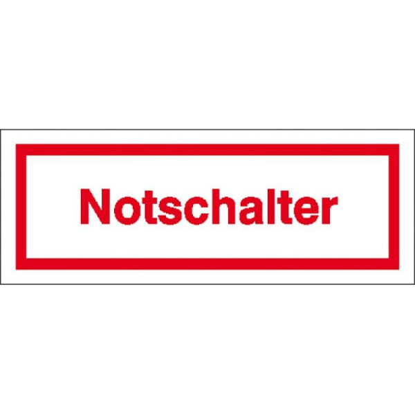 Stein HGS HGS informatiebord voor bedrijfsidentificatie, noodschakelaar, 170x70mm/aluminium, reliëf, 11.5988