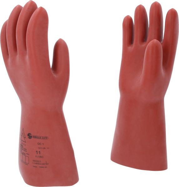 KS Tools Elektriciensbeschermhandschoen met mechanische bescherming, maat 11, klasse 1, rood, 117.0073