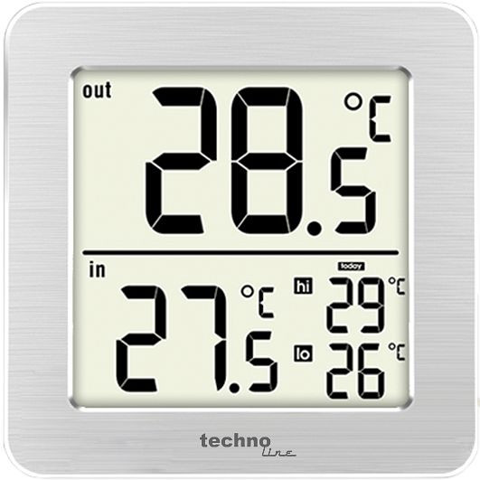 Technoline temperatuurstation, afmetingen: 81 x 81 x 13 mm, WS 7049