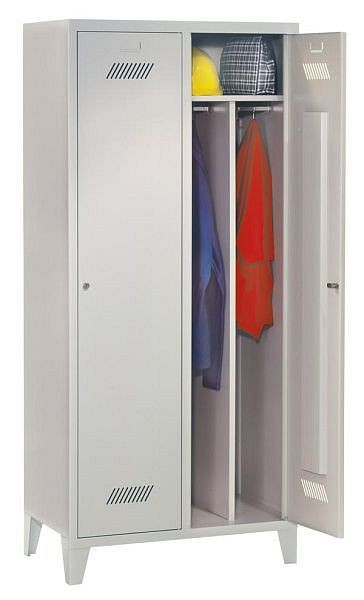 Pavoy Kleiderschrank mit Füßen 1850/500/800, 2 Abteile, Zylinderschloss, 60201-214-031-910