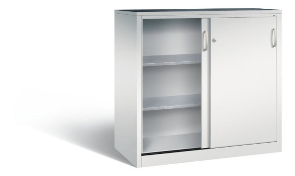 C+P schuifdeurkast Acurado, H1200xB1200xD600mm, kleur: lichtgrijs, beugelgreep, 2067-09 S10018