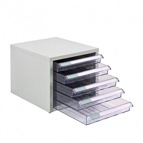 ADB ladecontainer SC5, buitenafmetingen van de metalen behuizing (B x D x H): 28 x 35 x 26 cm, kleur: lichtgrijs, gepoedercoat (RAL 7035), 40607