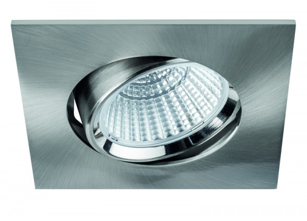 rutec Projekt BAN COB LED - inbouwspot, zwenkbaar, vierkant, 350mA, 7W, IP40, 2700K, CRI90 - ijzer geborsteld, PEC355UWWOK