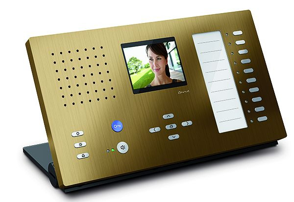 TCS video binnenstation voor handsfree serie Carus ADAPTO + 10 knoppen desktop apparaat, brons, CAI2210-0151