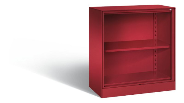 C+P bureauplank Asisto, H915xB800xD435mm, kleur: robijnrood, 2 niveaus, 140053-000 S10052