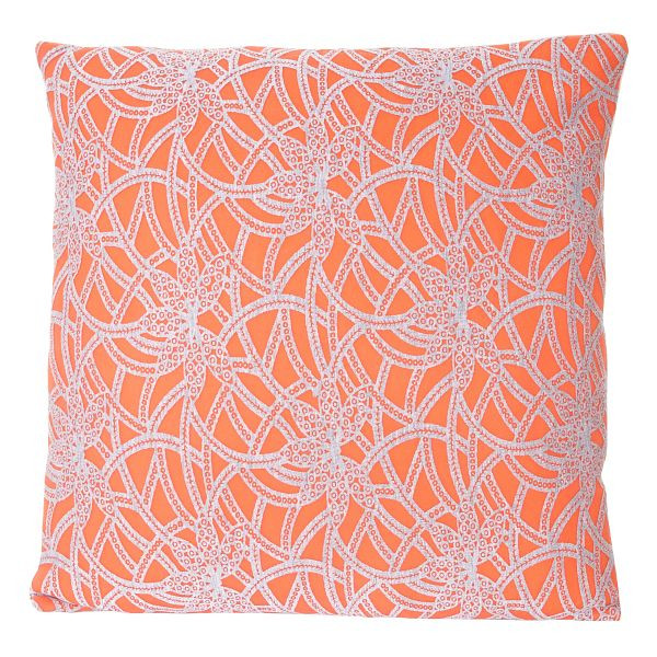 Mendler sierkussen barok, bankkussen sierkussen met vulling, oranje 45x45cm, 51880