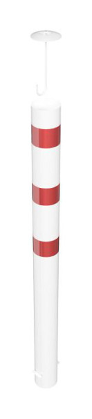 Schake-afzetpaal type 40152BA - stationair - vulbaar met beton, voor plaatsing in beton, stalen buis Ø 152mm, totale lengte: 2000mm, thermisch verzinkt, 40152BA