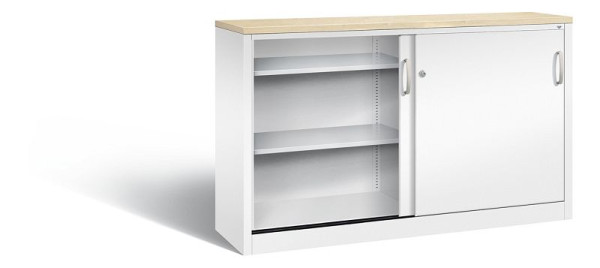 C+P dressoir met schuifdeuren Acurado, H1000xB1600xD400mm, kleur: verkeerswit, beugelgreep, 2146-00 S10194