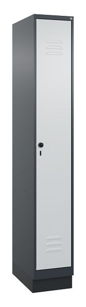 C+P Umkleidespind Classic PLUS, Sockel, 1950x300x500mm, 7016/7035, Drehriegel, 080020-10 S10013