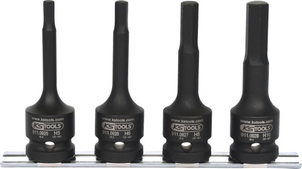 KS Tools 1/2" slagdoppenset, lang, 4-delig, 515.1105