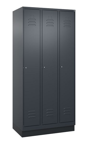 C+P luierkluis Classic PLUS, onderbouw, 3 vakken, 1950x900x500mm, 7016/7016, cilindersloten, 080020-30 S10027