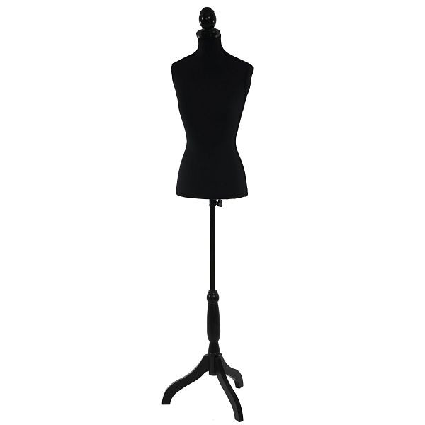 Mendler Formulier T220, Paspop Torso Dames, Foam, Zwart, 35624