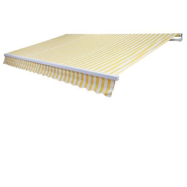 Mendler vervangingshoes voor luifel T790, knikarm luifel vervangingshoes zonwering, 4x3m, acryl geel-wit, 81609