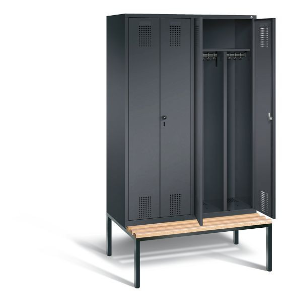 C+P zwart wit kastje Evolo, H2090xW1190xD815mm, kleur: zwart-grijs, 48052-40 S10069