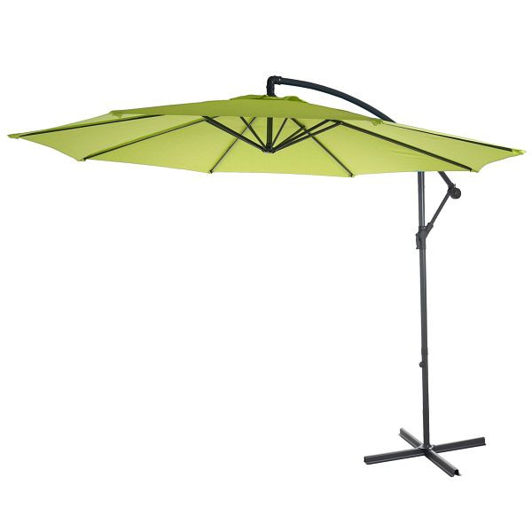 Mendler Acerra verkeerslichtparaplu, zonnescherm, Ø 3m kantelbaar, polyester/staal 11kg, groen-citroen zonder standaard, 46815