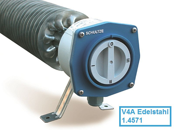 Schultze RiRo s 1500 V4A ribbenbuisverwarmer met schakelaar, 1500W 230V, RVS 1.4571, IP66 / 67, S 1500EA4
