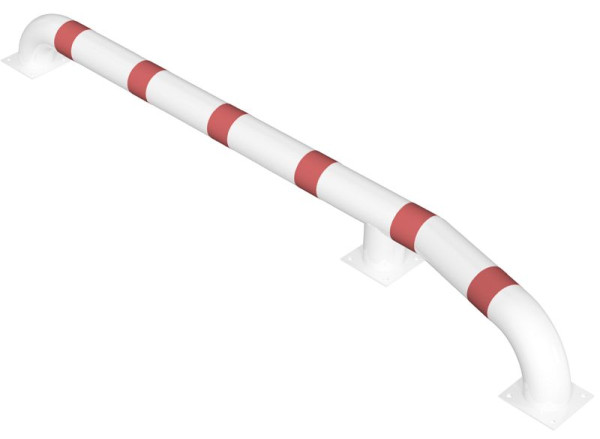 Schake vrachtwageninstaphulp, linkerzijde, gemaakt van Ø152,4x2,9mm ronde buis, totale lengte: ca. 3000mm, voor pluggen, thermisch verzinkt en wit gecoat, 40157LB