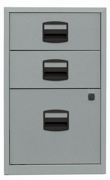 Bisley zijkast PFA, 2 universele laden, 1 HR lade, zilver, PFA3355