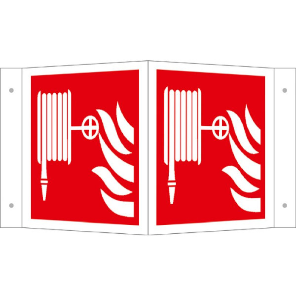 Stein HGS HGS hoek- en vlagbord, brandslang, 150 x 150 mm / vlaggenbord, aluminium, 15.a5141
