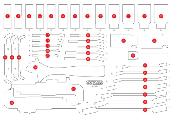 KS Tools Leeg schuiminzetstuk voor 811.1055, 811.1055-97