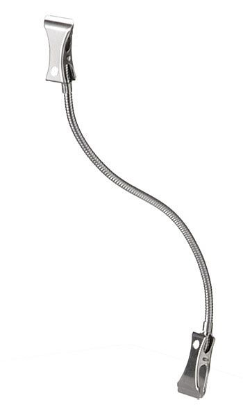 APS bordhouder -FLEXIBLE-, lengte: 12 cm, verchroomd metaal, met 2 klemmen, 71470