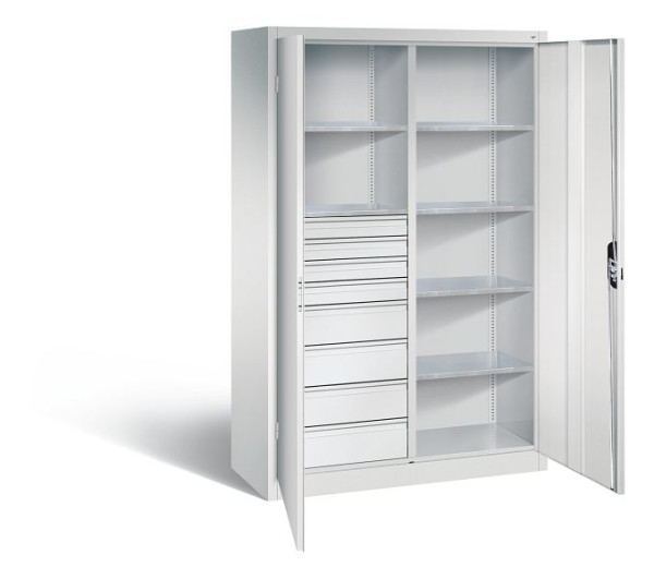 C+P Werkstattschrank mit 8 Schubladen, H1950xB1200xT500 mm, Lichtgrau, 8931-3055 S10011
