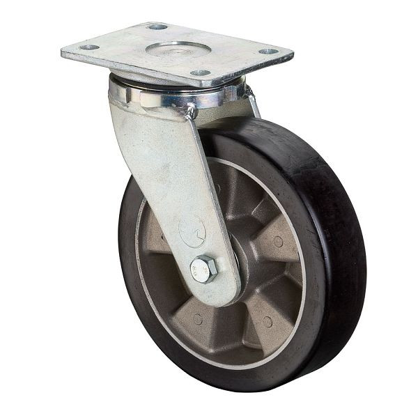 BS-wielen Zwaarlastwiel, breedte 40 mm, Ø100 mm, tot 150 kg, loopvlak polyurethaan gegoten 78 Shore A, wiellichaam aluminium, kogellagers, RR100.B91.100